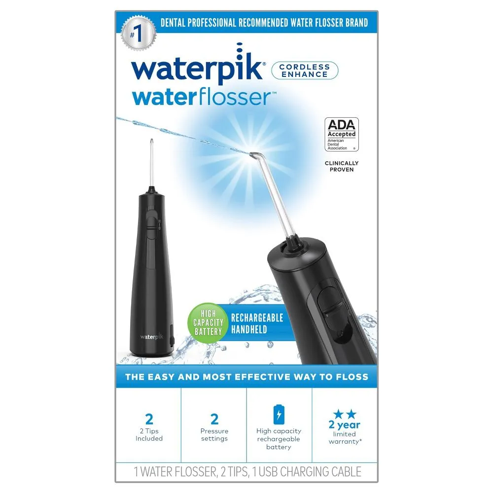 New - Waterpik Cordless Enhance Water Flosser