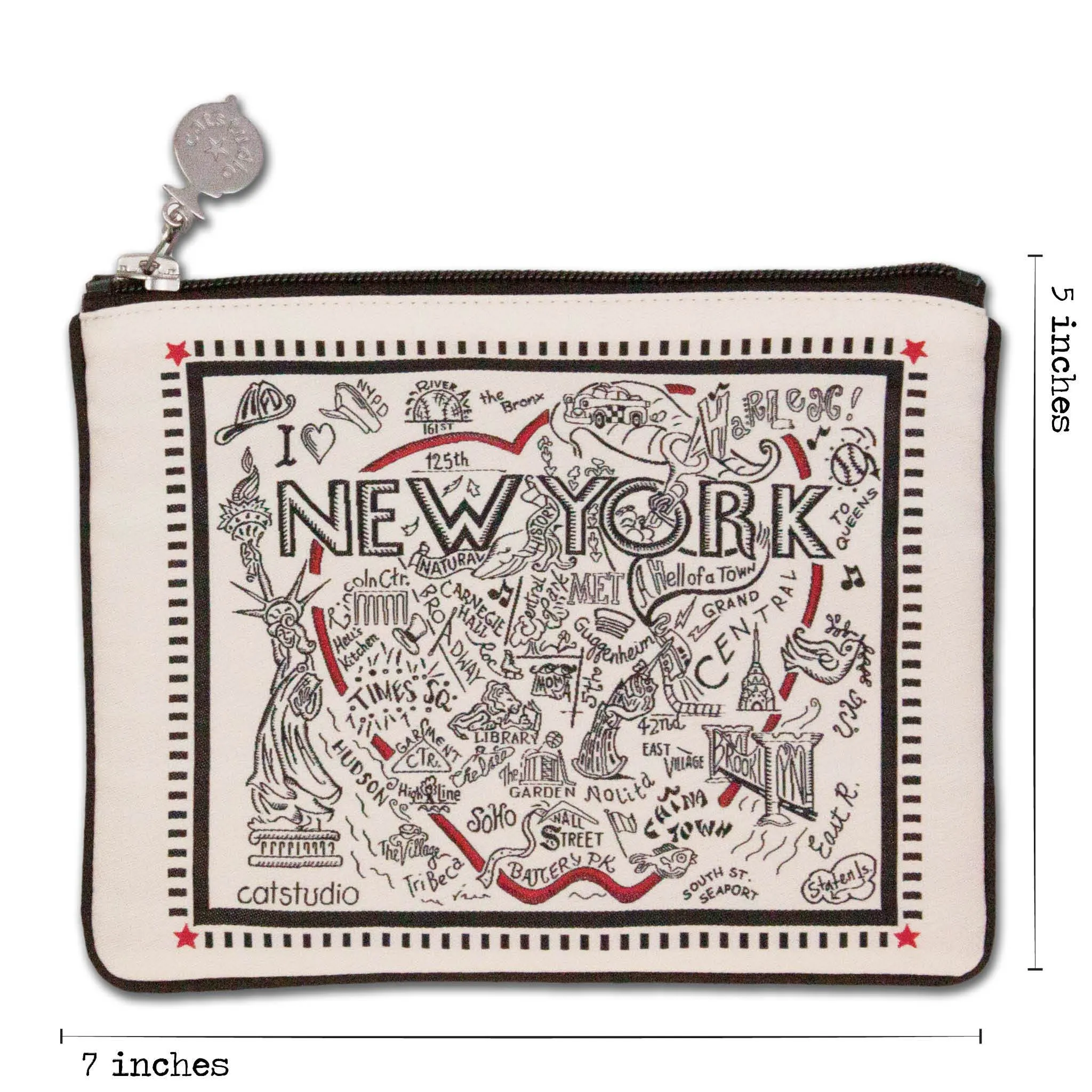 New York City Zip Pouch - B&W