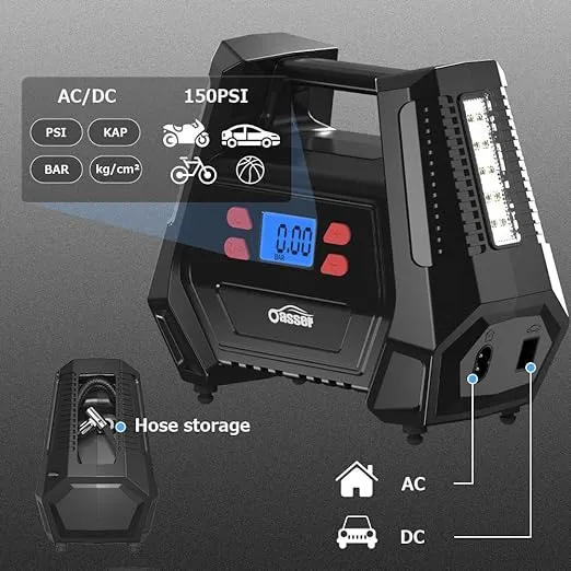 Oasser Portable 150 psi Air Compressor Tire Inflator