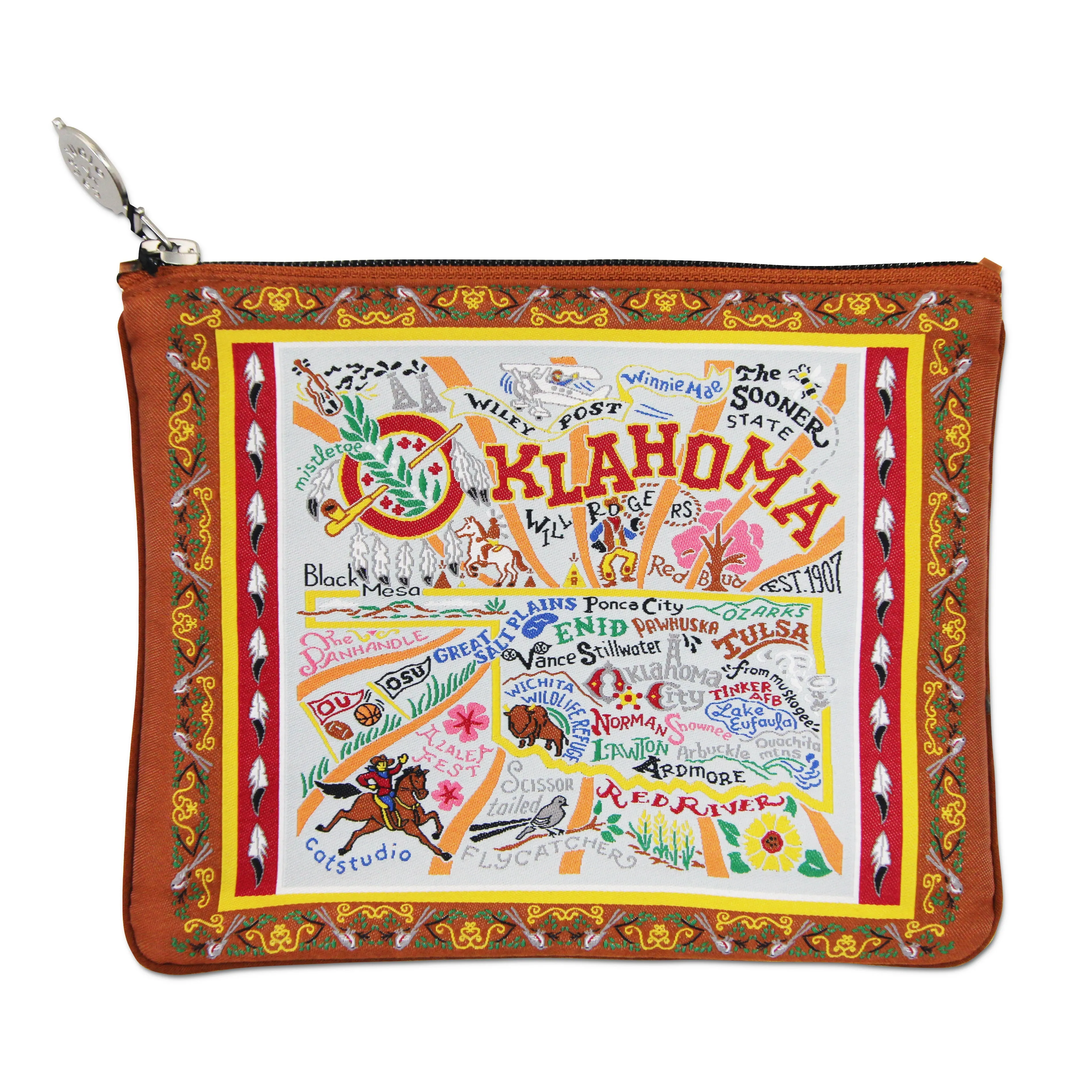 Oklahoma Zip Pouch - Brown