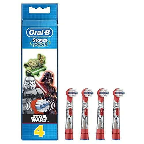 Oral-B Stages Kids Star Wars Replacement Toothbrush Heads Powered by Braun - Pack of 4