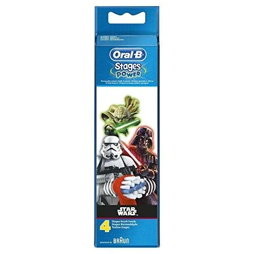 Oral-B Stages Kids Star Wars Replacement Toothbrush Heads Powered by Braun - Pack of 4