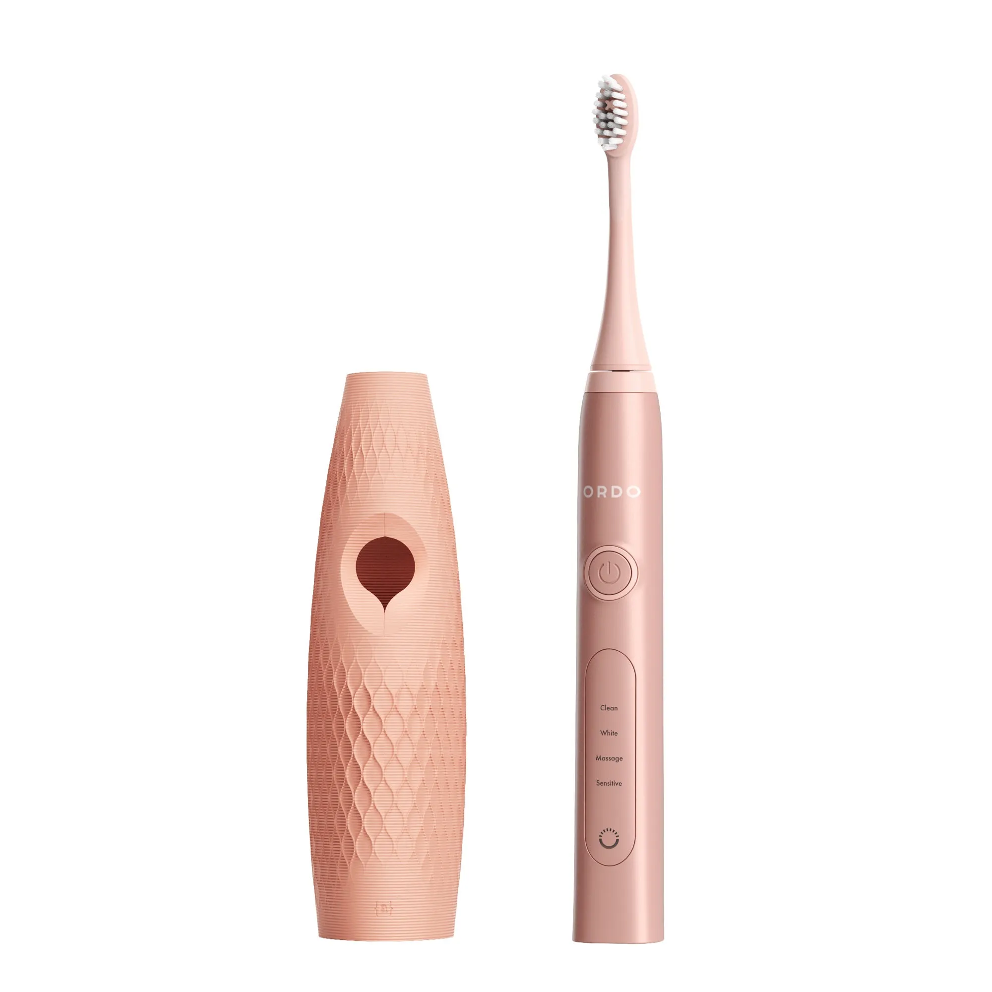 Ordo Sonic  Toothbrush & {access}ories Handle - Apricot Triangular Small Diamond