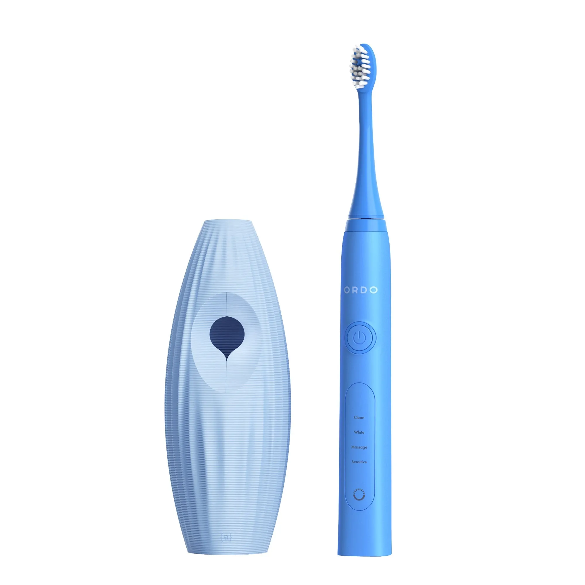 Ordo Sonic  Toothbrush & {access}ories Handle - Soft Blue Triangular Large Vertical