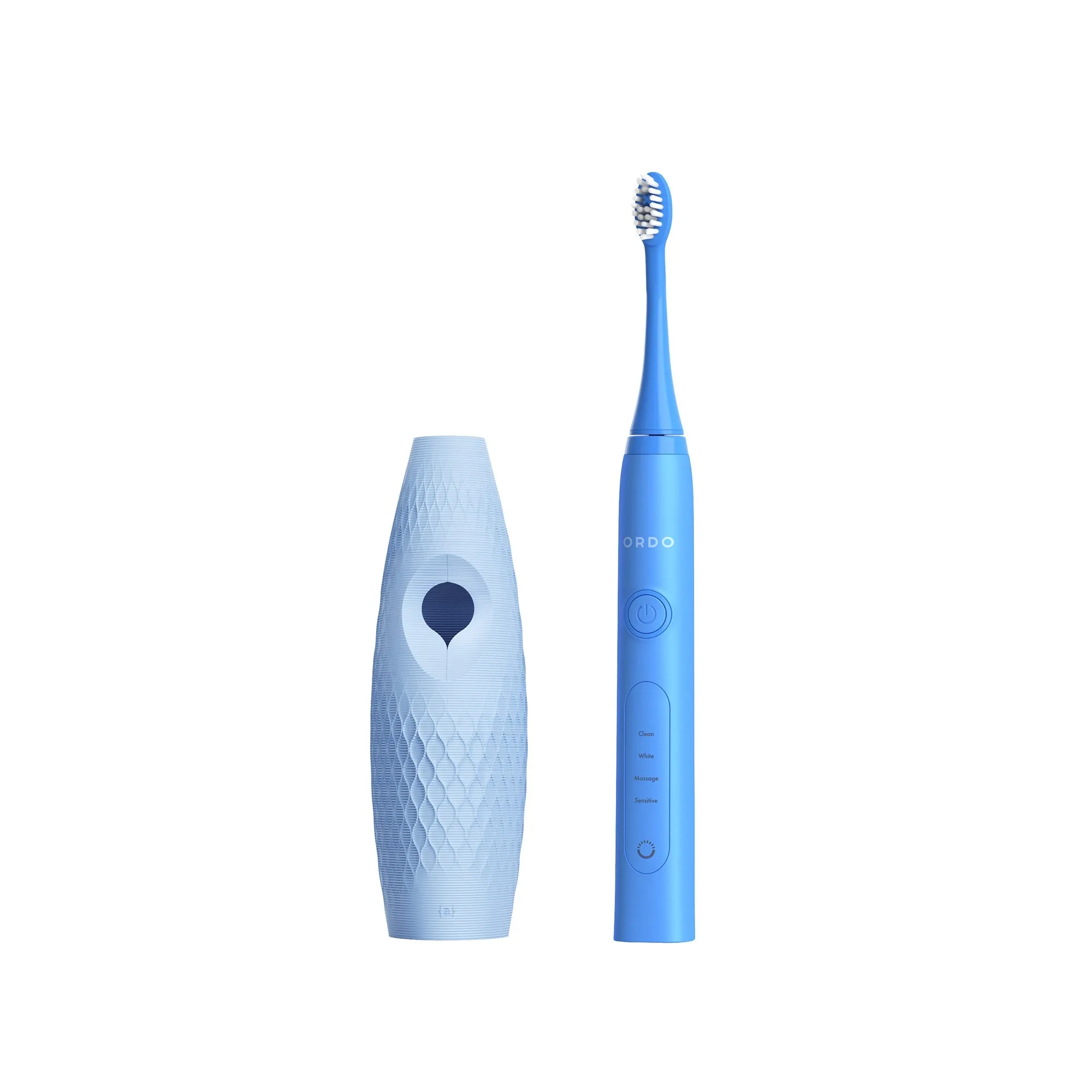 Ordo Sonic  Toothbrush & {access}ories Handle - Soft Blue Triangular Medium Diamond