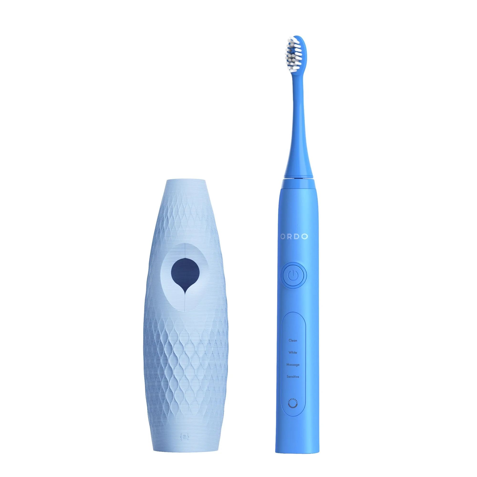 Ordo Sonic  Toothbrush & {access}ories Handle - Soft Blue Triangular Medium Diamond