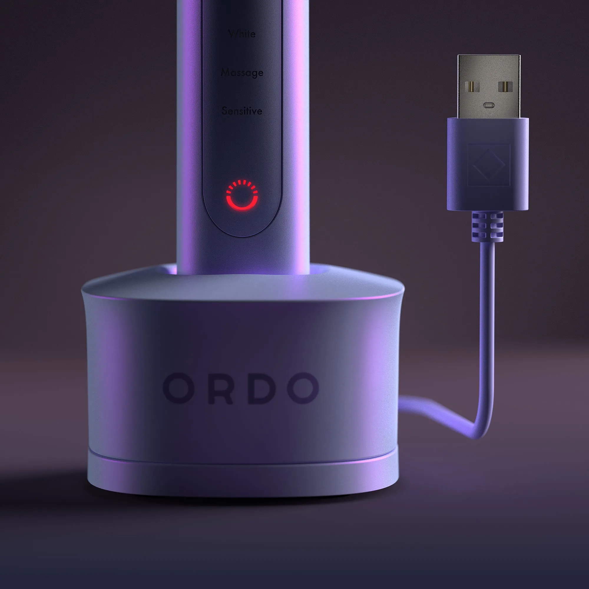 Ordo Sonic  Toothbrush & Charging Travel Case - Pearl Violet