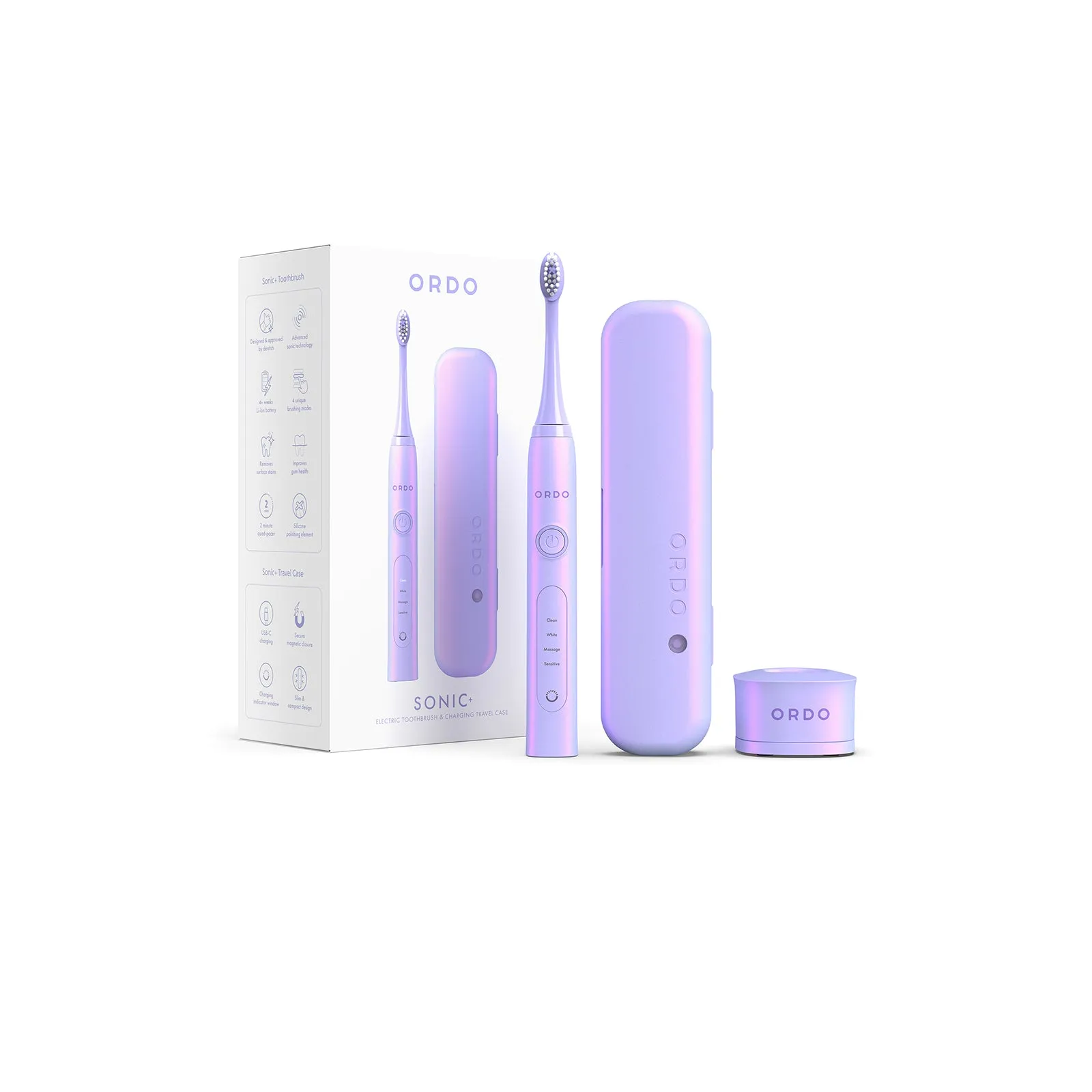 Ordo Sonic  Toothbrush & Charging Travel Case - Pearl Violet