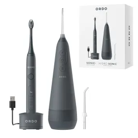 Ordo Sonic  Toothbrush & Hydro Sonic Water Flosser - Charcoal Grey