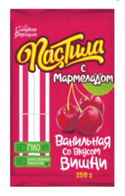 PASTILA "VANILLA" WITH MARMELADE (CHERRY TASTE)   250g