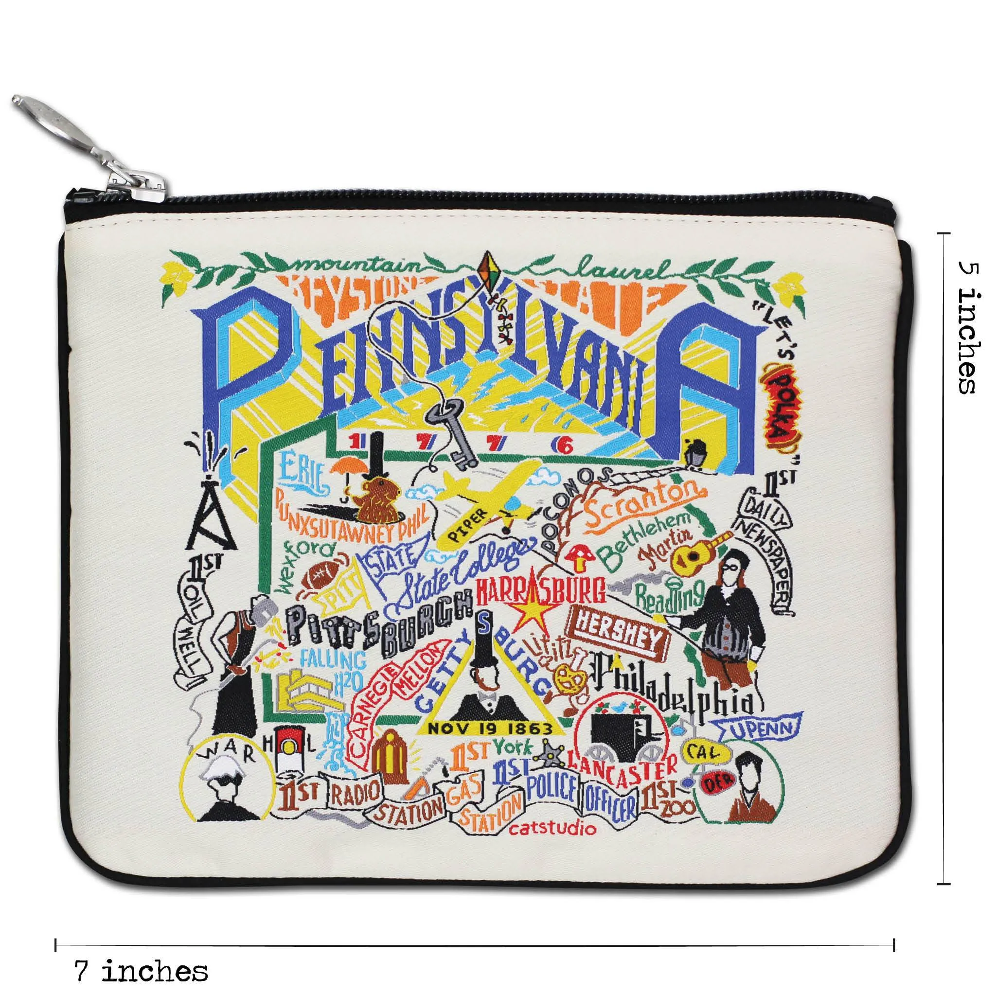 Pennsylvania Zip Pouch - Natural