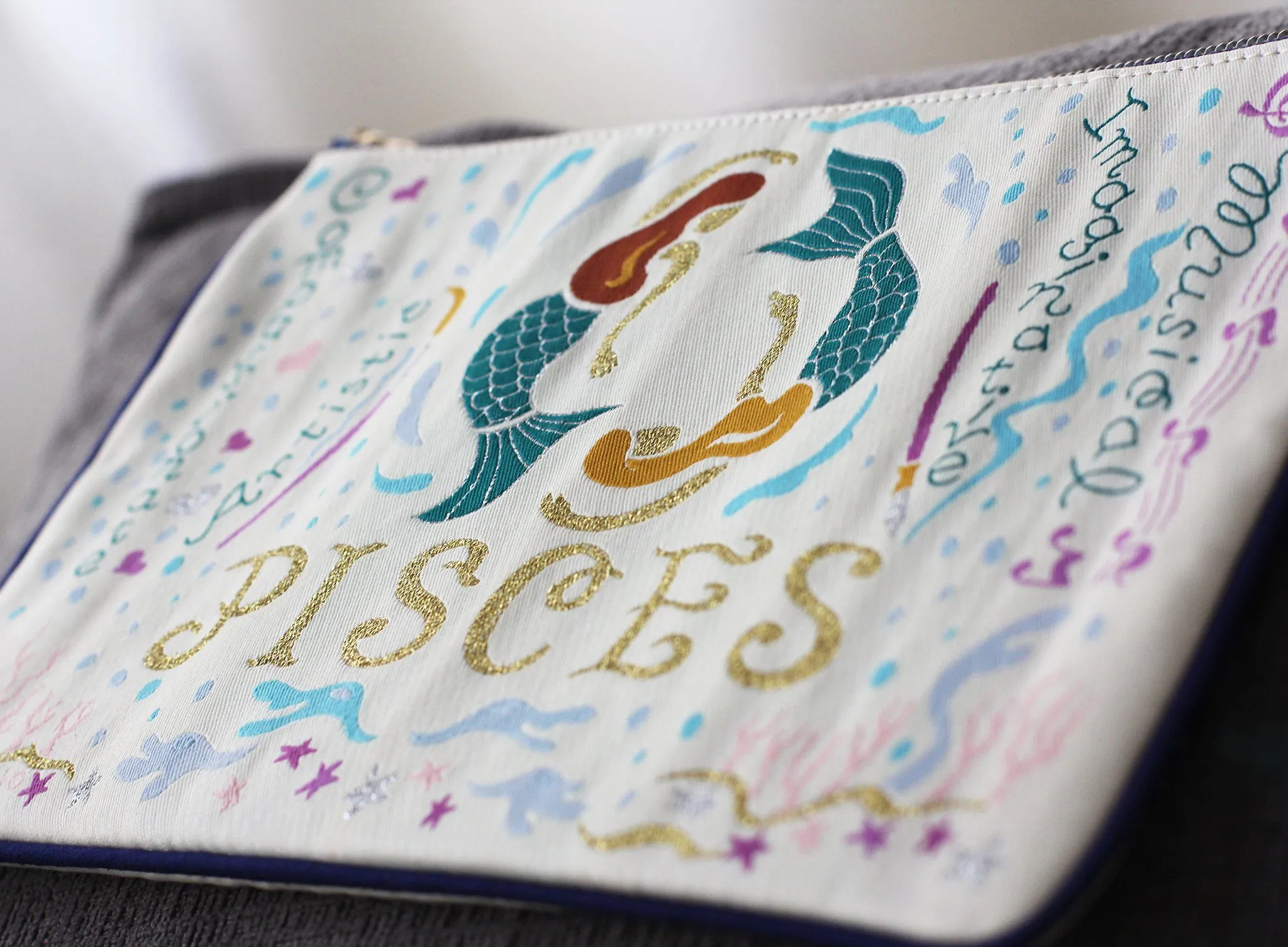 Pisces Astrology Zip Pouch