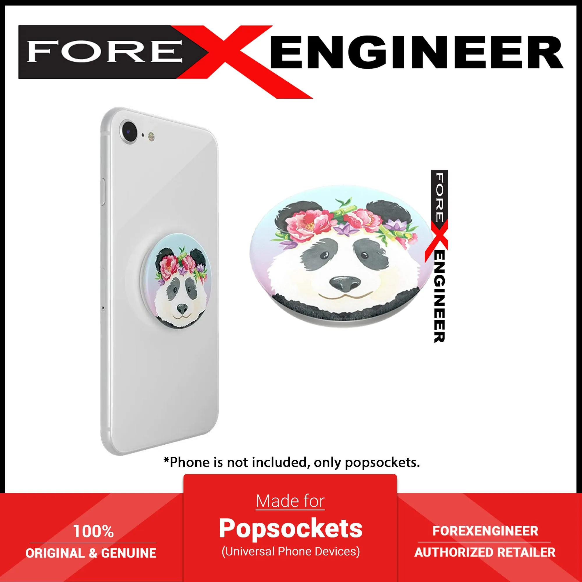 PopSockets Swappable PopGrip Graphic - Pandachella (Barcode : 842978139401 )