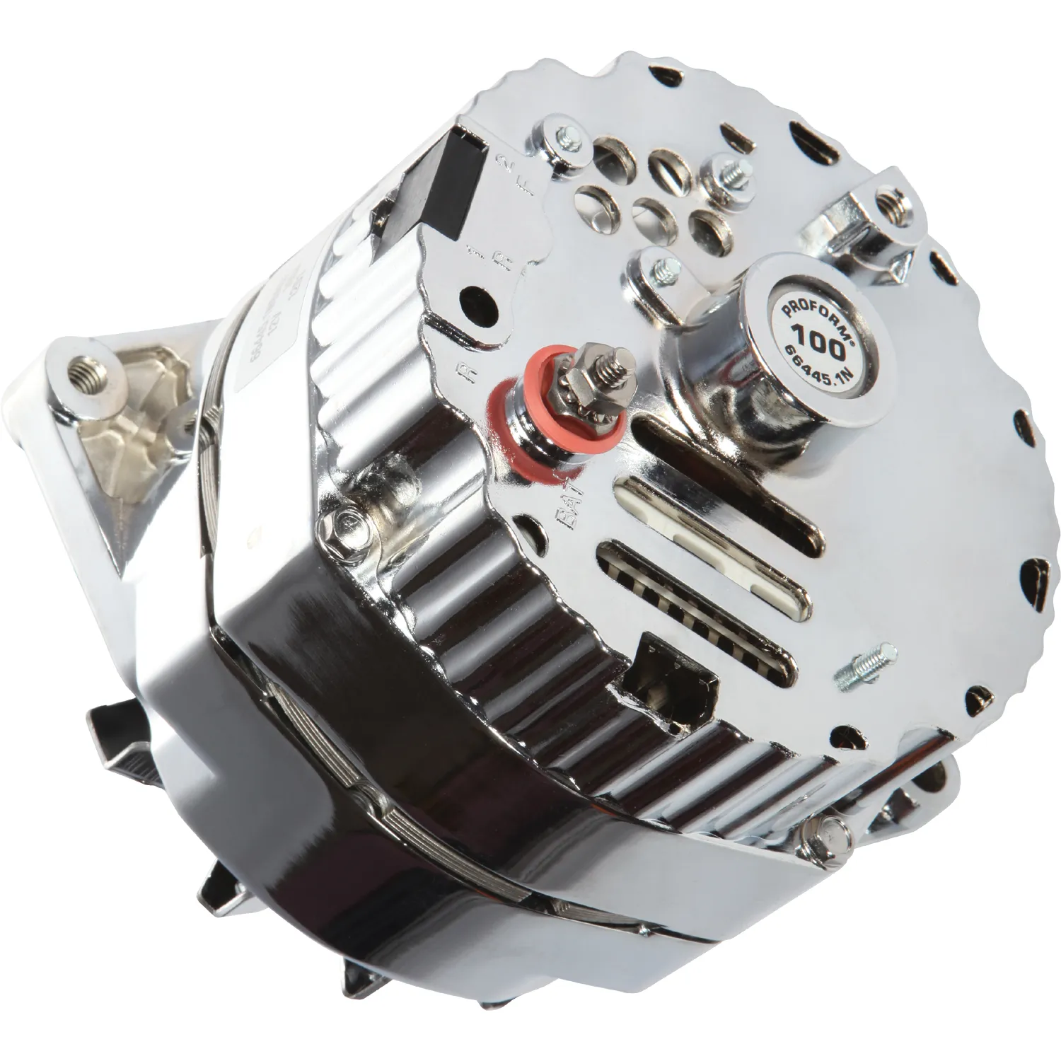 Proform Alternator - 10SI - 100 amps - 12V - 1-Wire - Single V-Belt Pulley - Aluminum Case - Chrome - GM