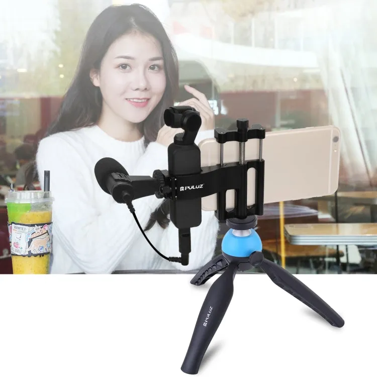 PULUZ Multifunction Aluminum Alloy Smartphone Fixing Clamp Expansion Holder Mount Bracket for DJI OSMO Pocket / Pocket 2