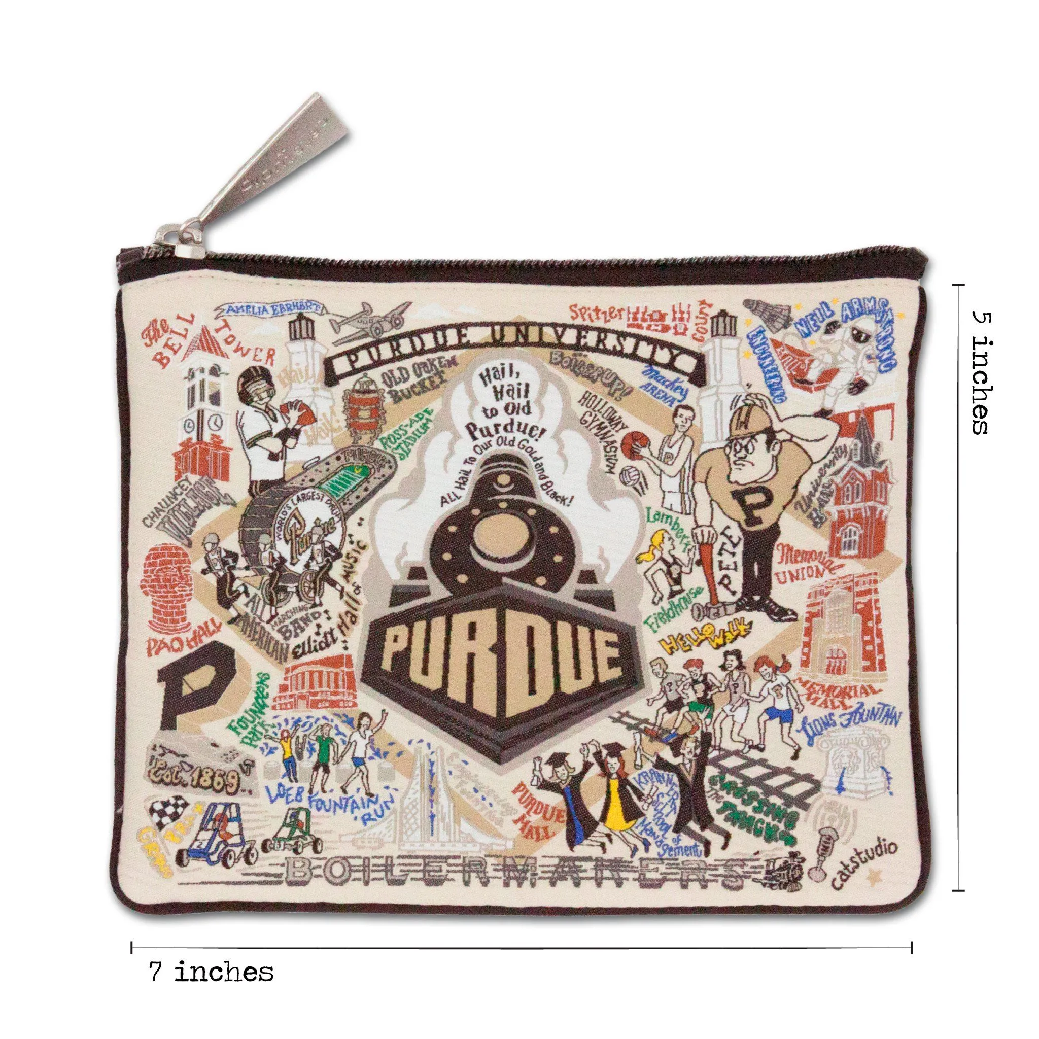 Purdue University Collegiate Zip Pouch