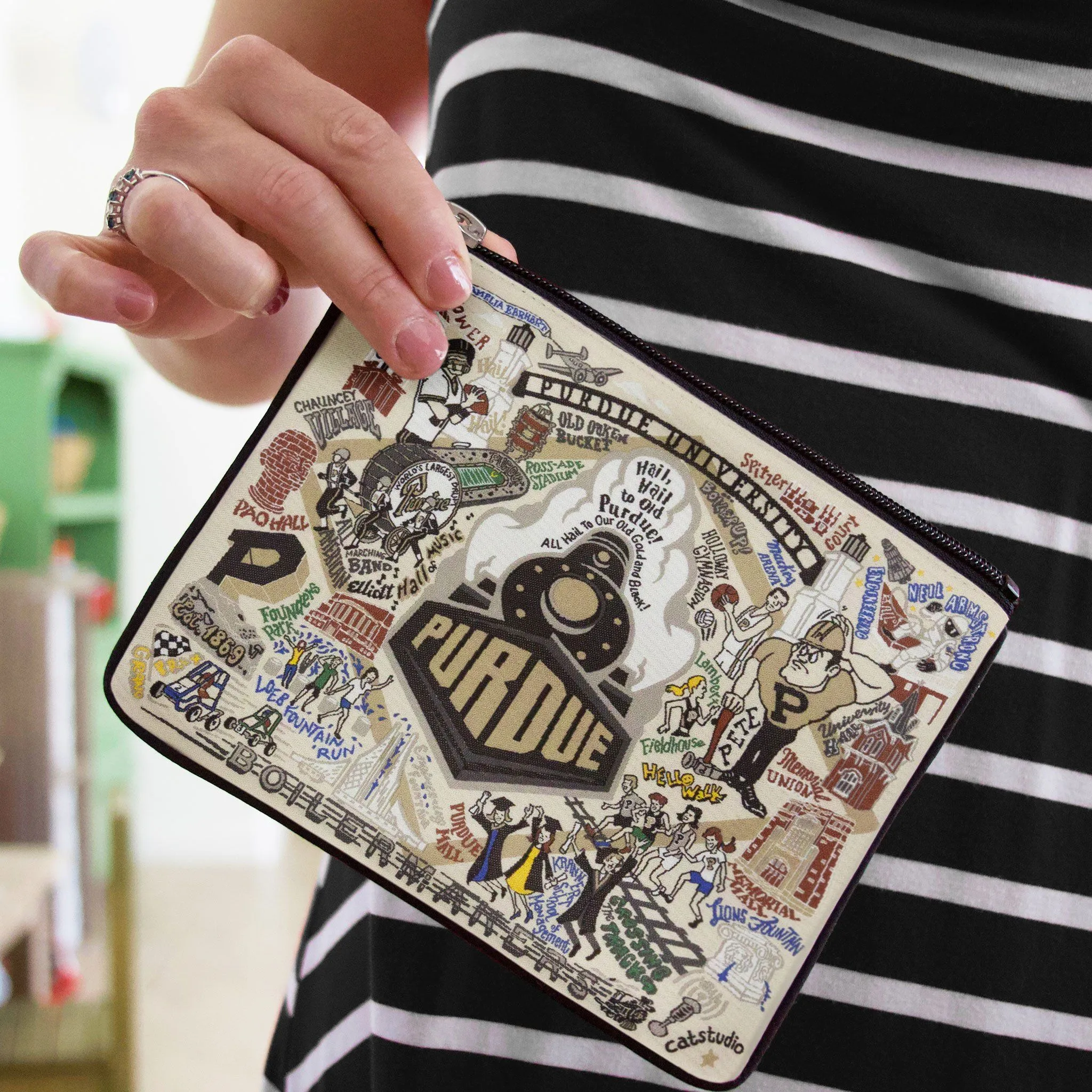 Purdue University Collegiate Zip Pouch