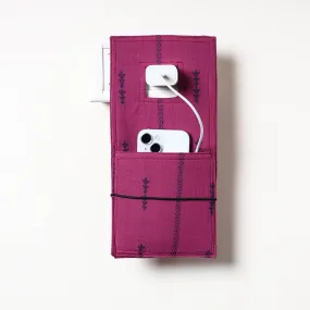 Purple - Jacquard Weave Cotton Mobile Charging Holder