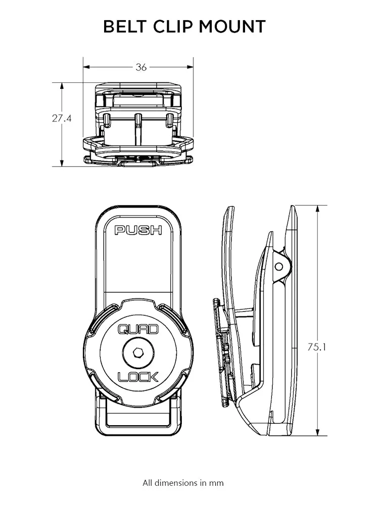 Quad Lock Mounts Quad Lock Belt Clip