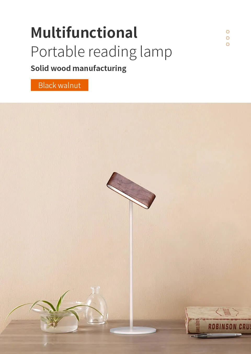 Rechargable Magnetic 360 Degree Reading Lamp