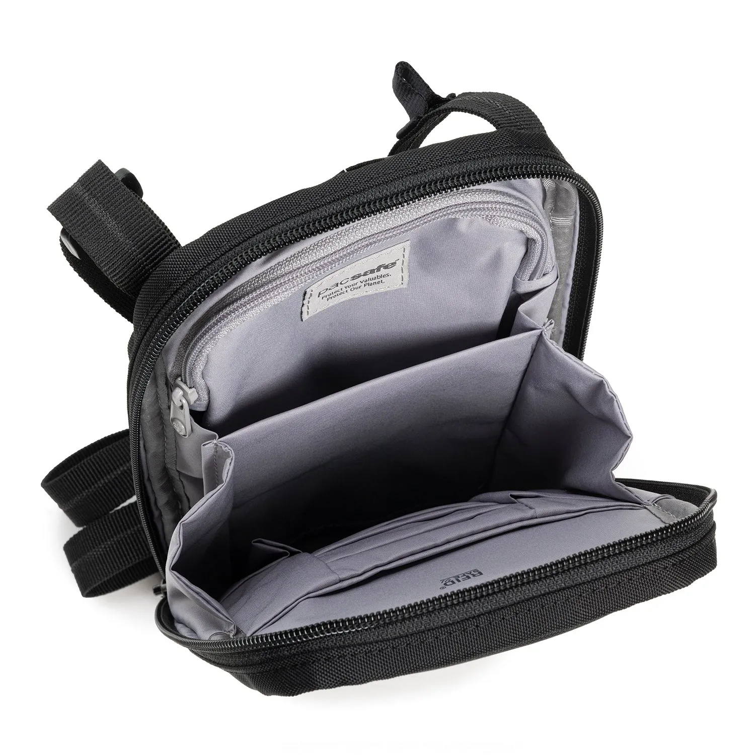 RFIDsafe® RFID blocking tech crossbody