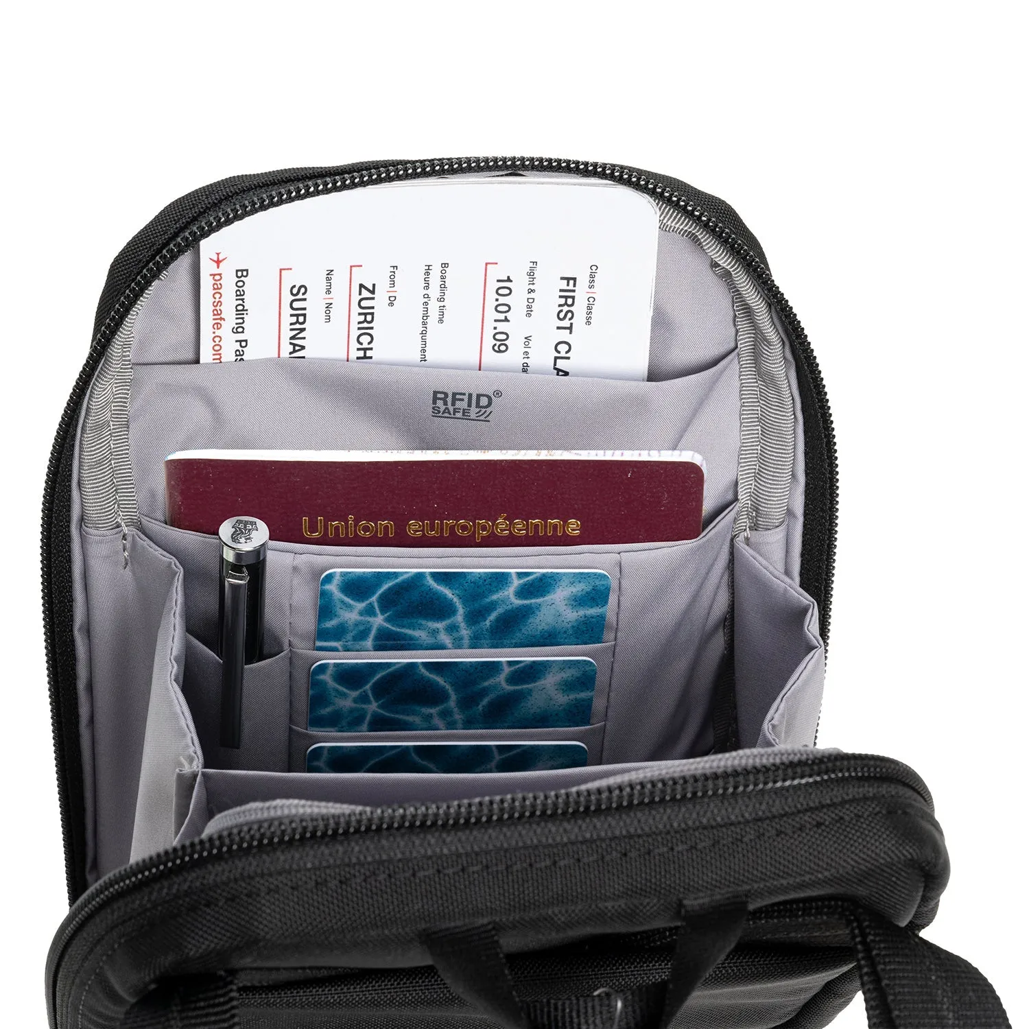 RFIDsafe® RFID blocking tech crossbody