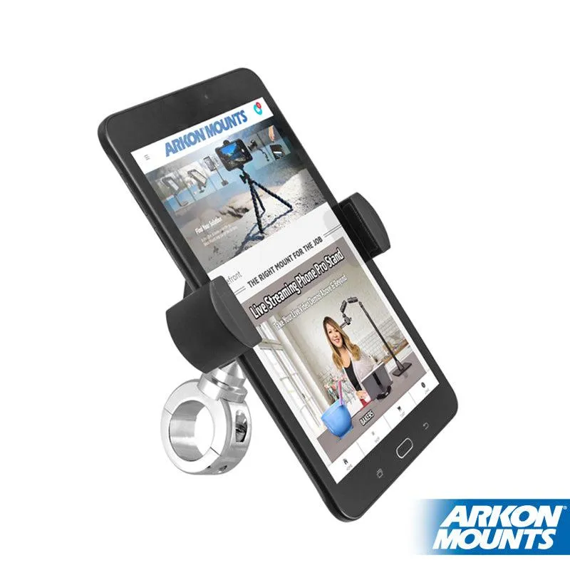 RoadVise® XL Motorcycle Midsize Tablet and Phone Mount - Chrome Aluminum