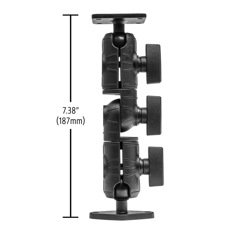 Robust Ratchet Extension Arm with Metal AMPS and Diamond Mount Plates