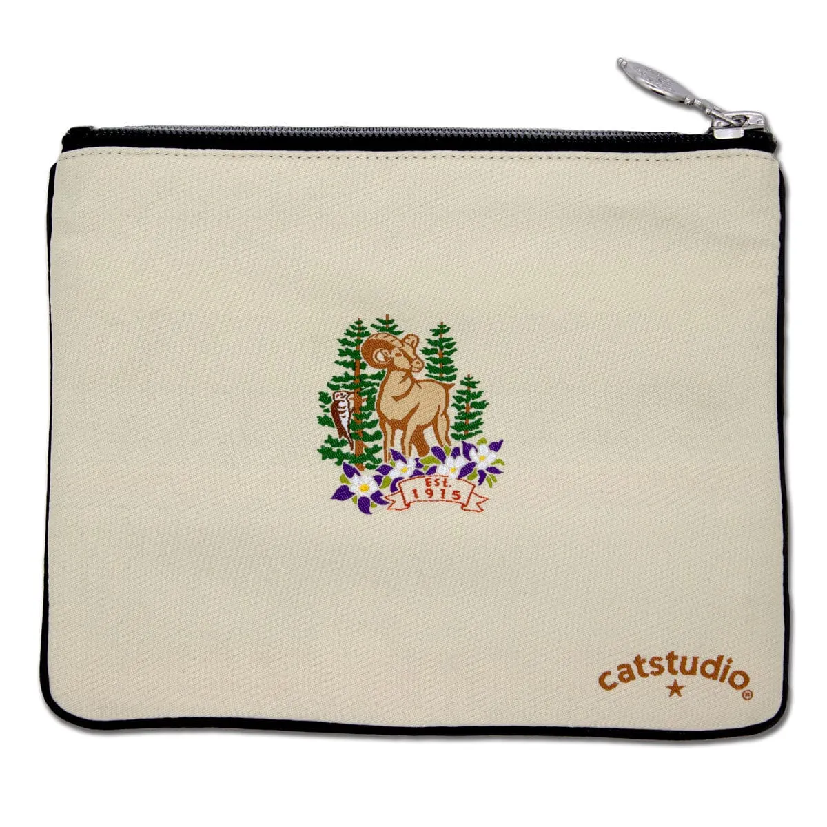 Rocky Mountain National Park Zip Pouch - Natural