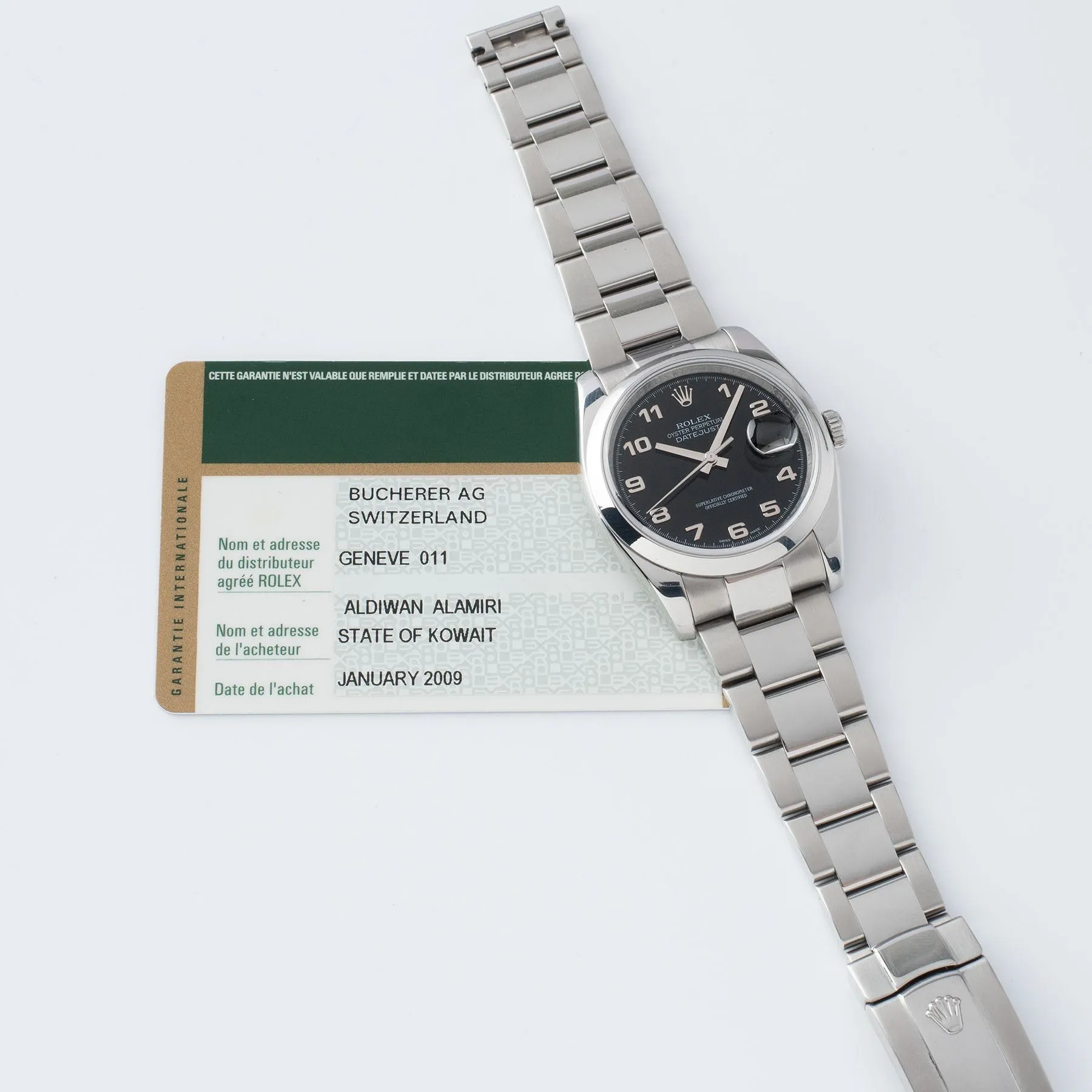 Rolex Black Dial State of Kuwait Datejust 116200