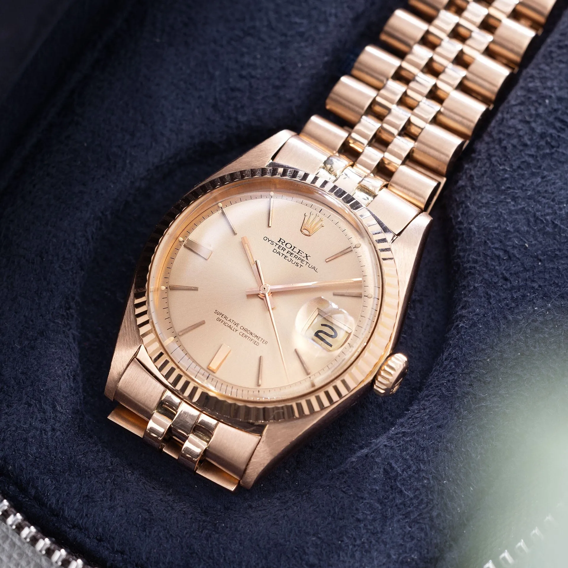 Rolex Datejust 1601 “Pink on Pink” Rose Gold Case, Bracelet and Dial