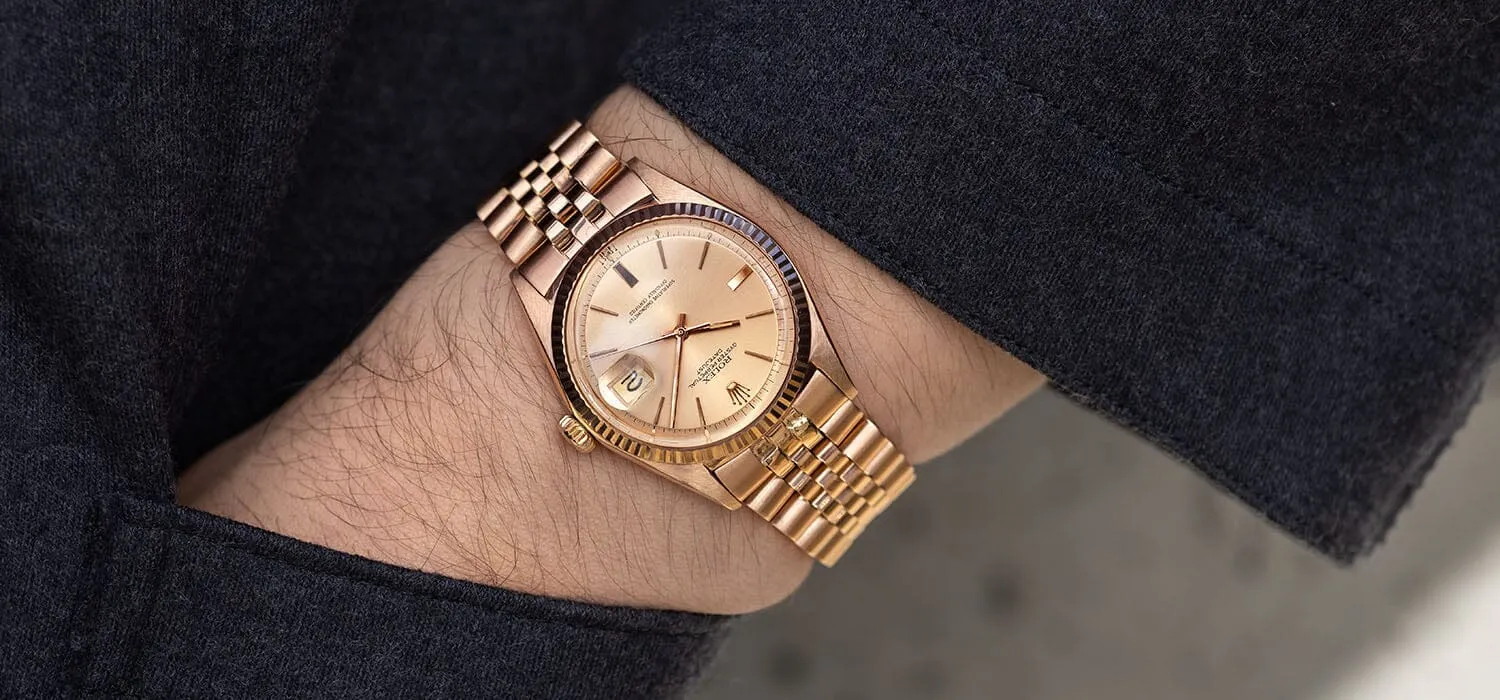 Rolex Datejust 1601 “Pink on Pink” Rose Gold Case, Bracelet and Dial