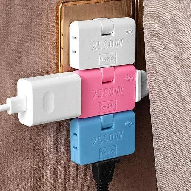 Rotatable plug Adapter 3 In 1 ( Pack Of 2 )