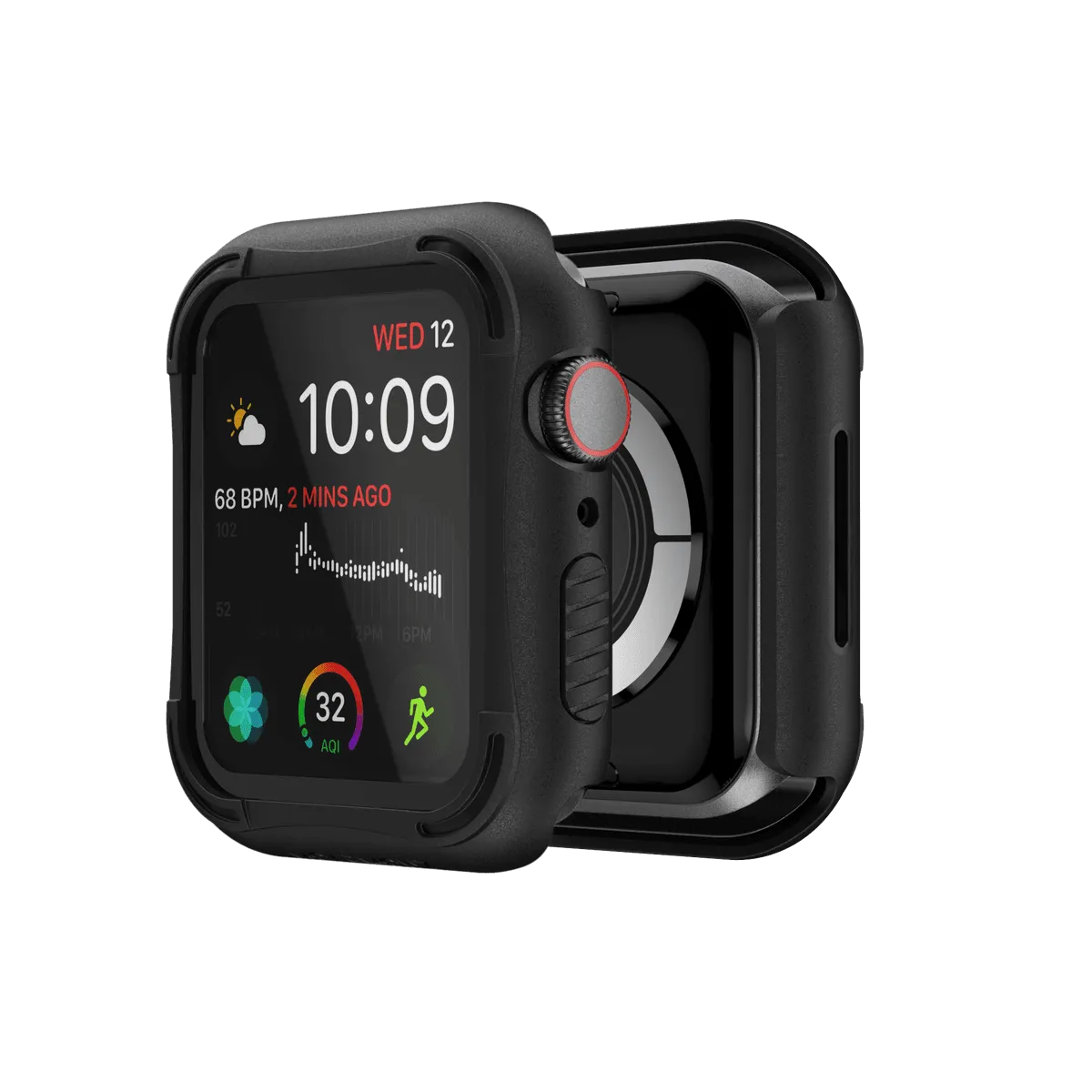 Rugged Armor Apple Watch Case with Tempered Glass Screen Protector