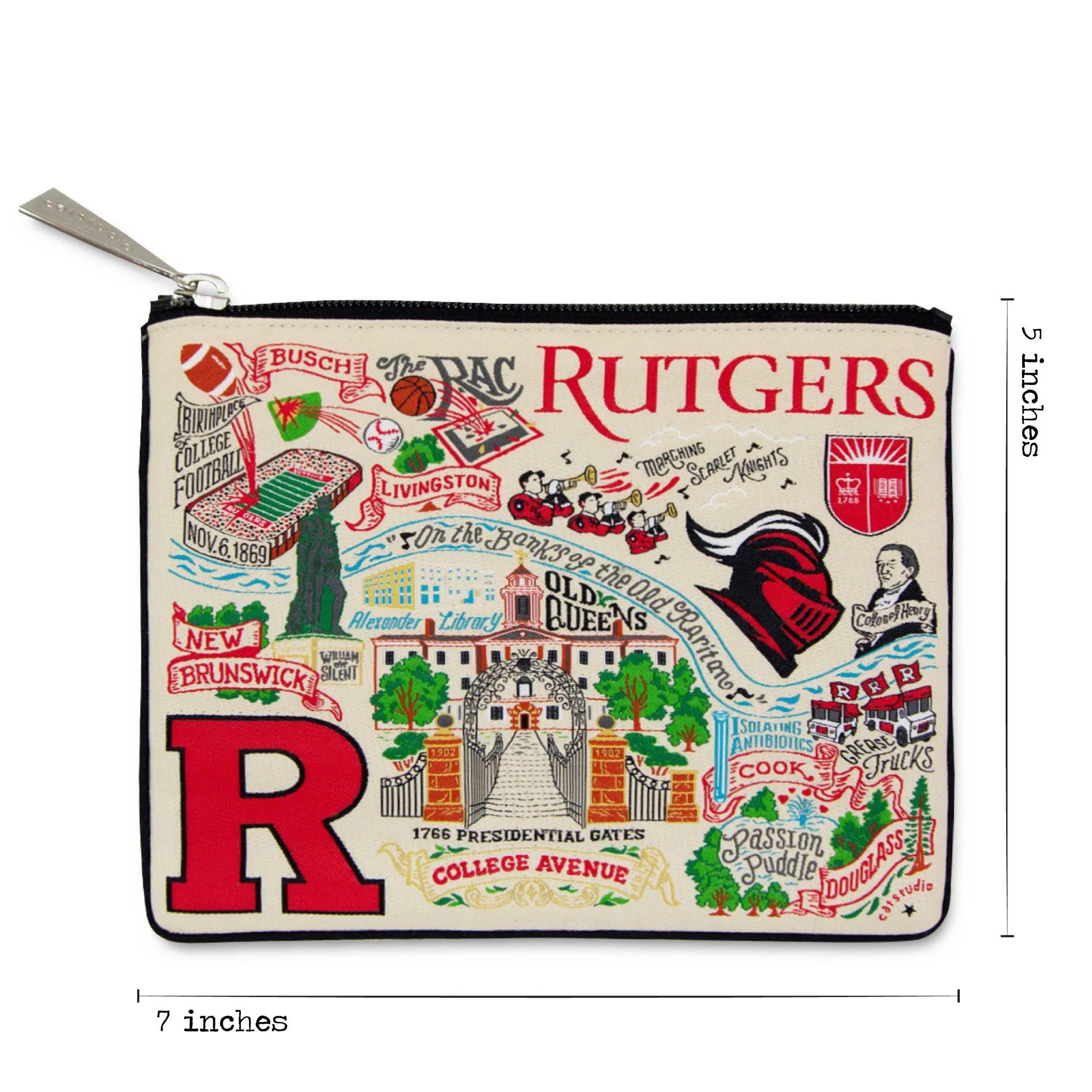 Rutgers University Collegiate Zip Pouch