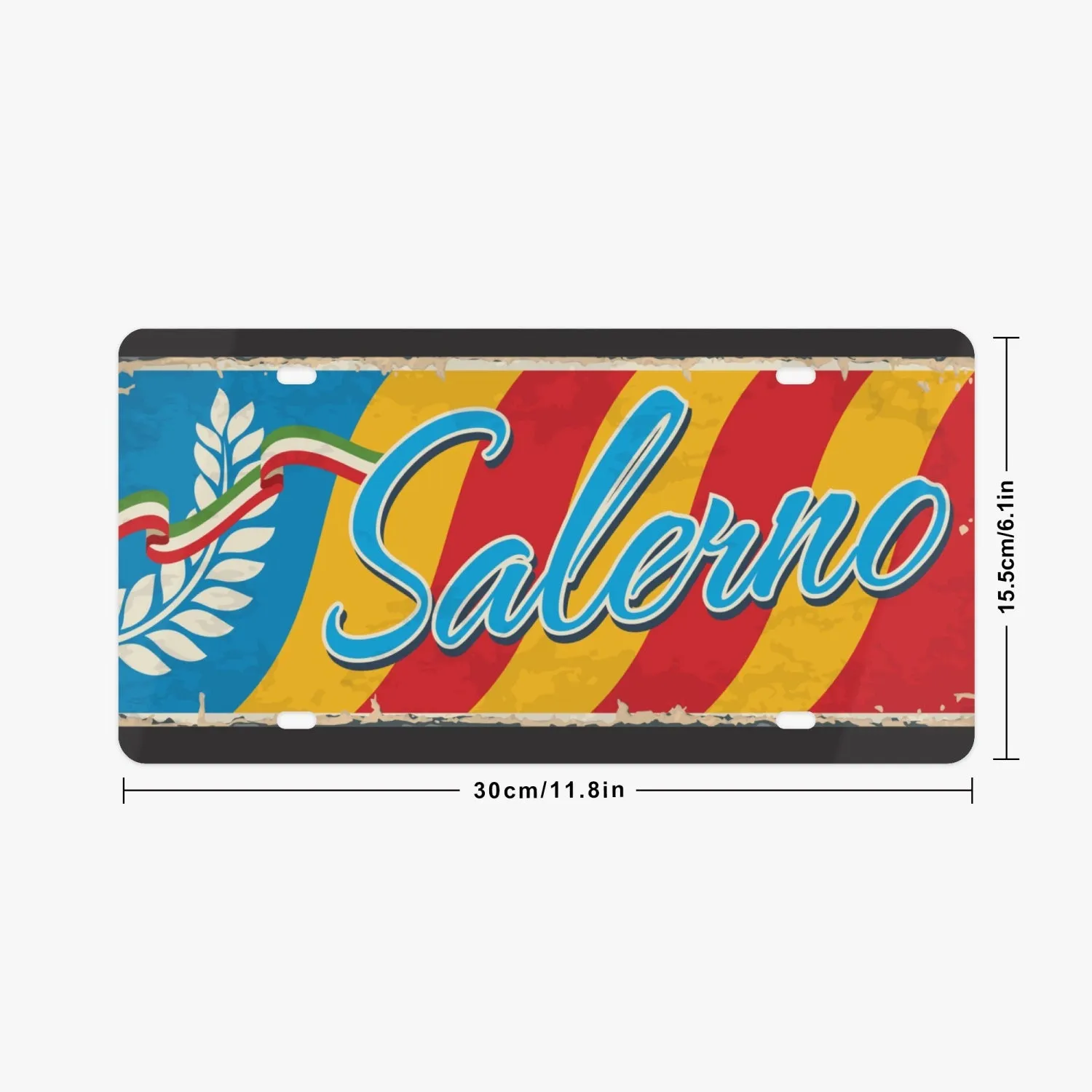 Salerno License Plate Italian Style