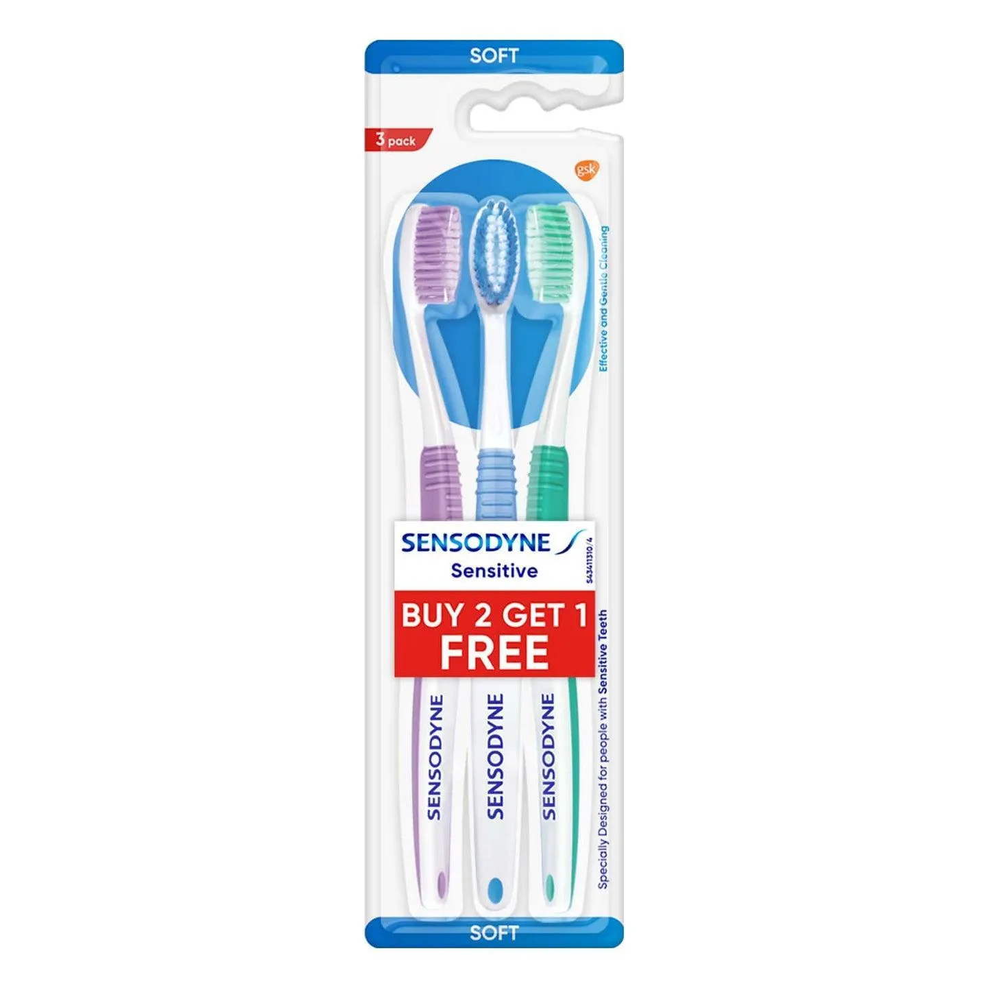 Sensodyne Toothbrush For Soft Sensitive Teeth (Pack of 3)