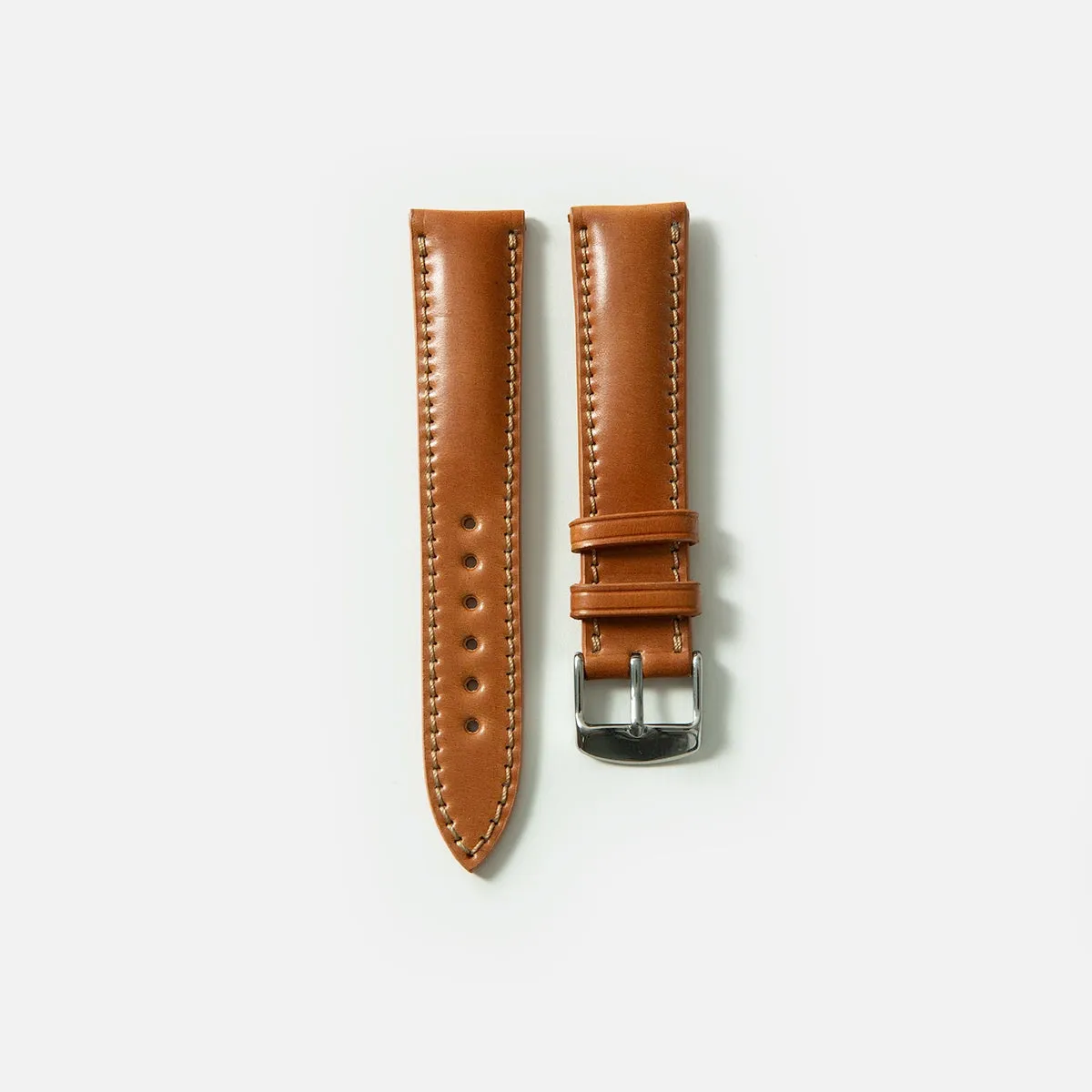 Shell Cordovan Watch Strap - Roasted