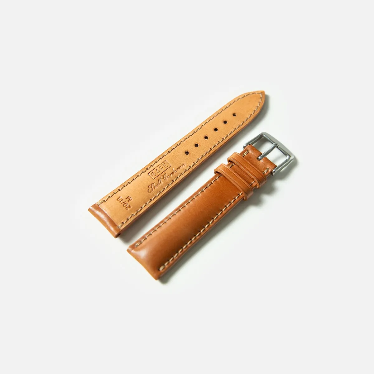 Shell Cordovan Watch Strap - Roasted