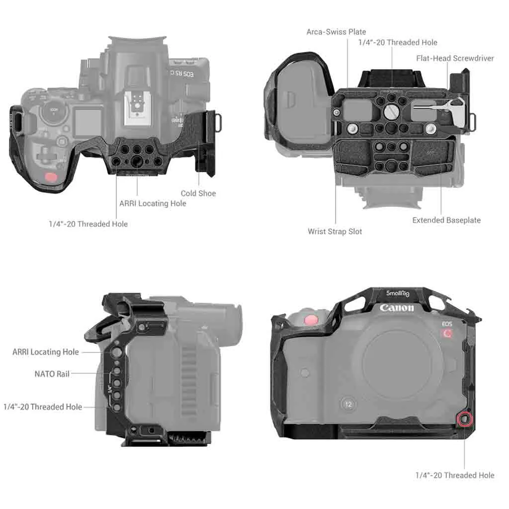 SmallRig 3890 Black Mamba Cage Canon R5 R5C R6