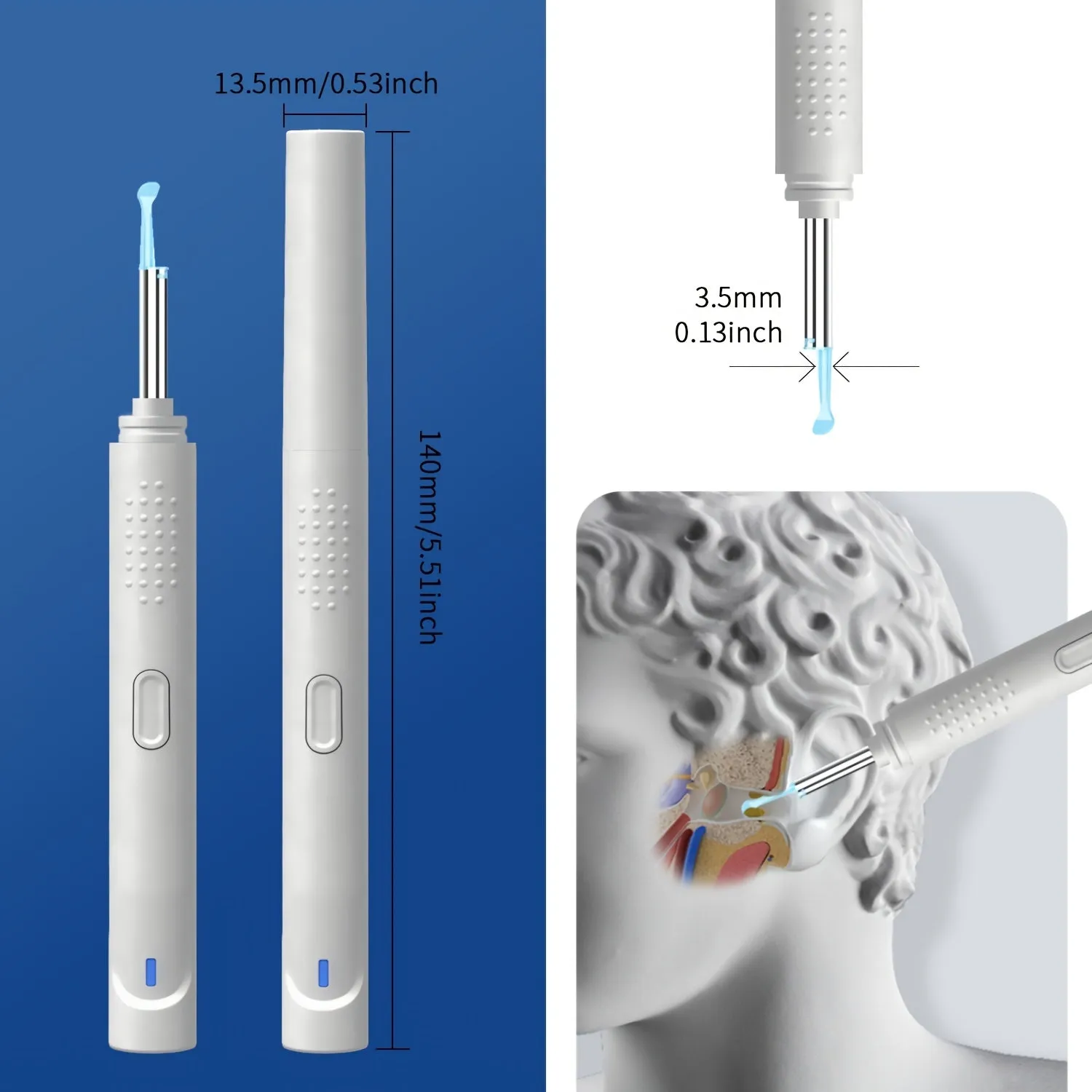 Smart ear wax removal tool with camera for mobile devices