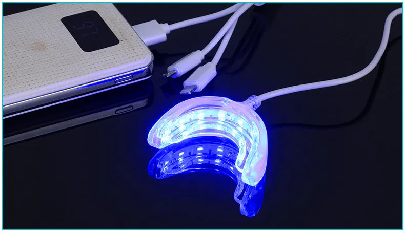 Smart LED Teeth Whitening Portable USB Charging Led Blue Light Dental Whitening Instrument Teeth Whitening Device Equipment