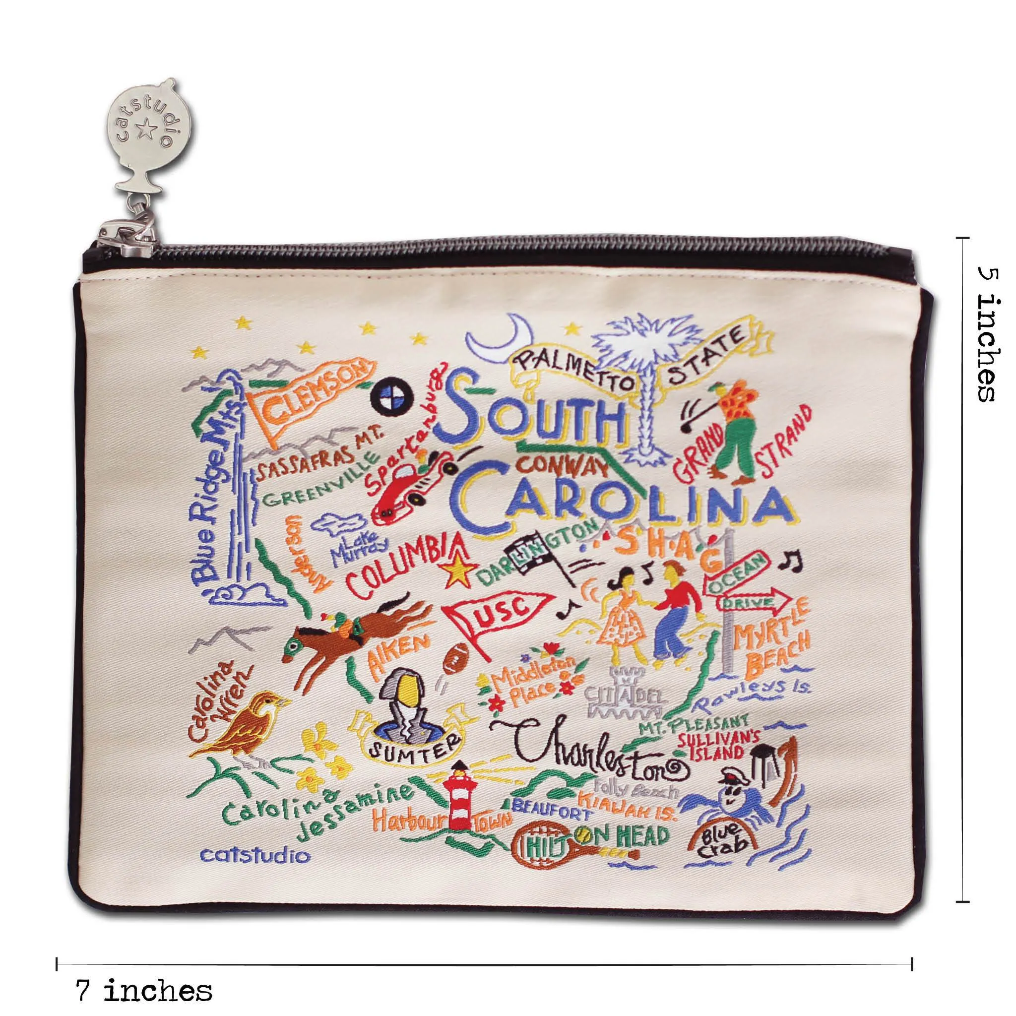 South Carolina Zip Pouch - Natural