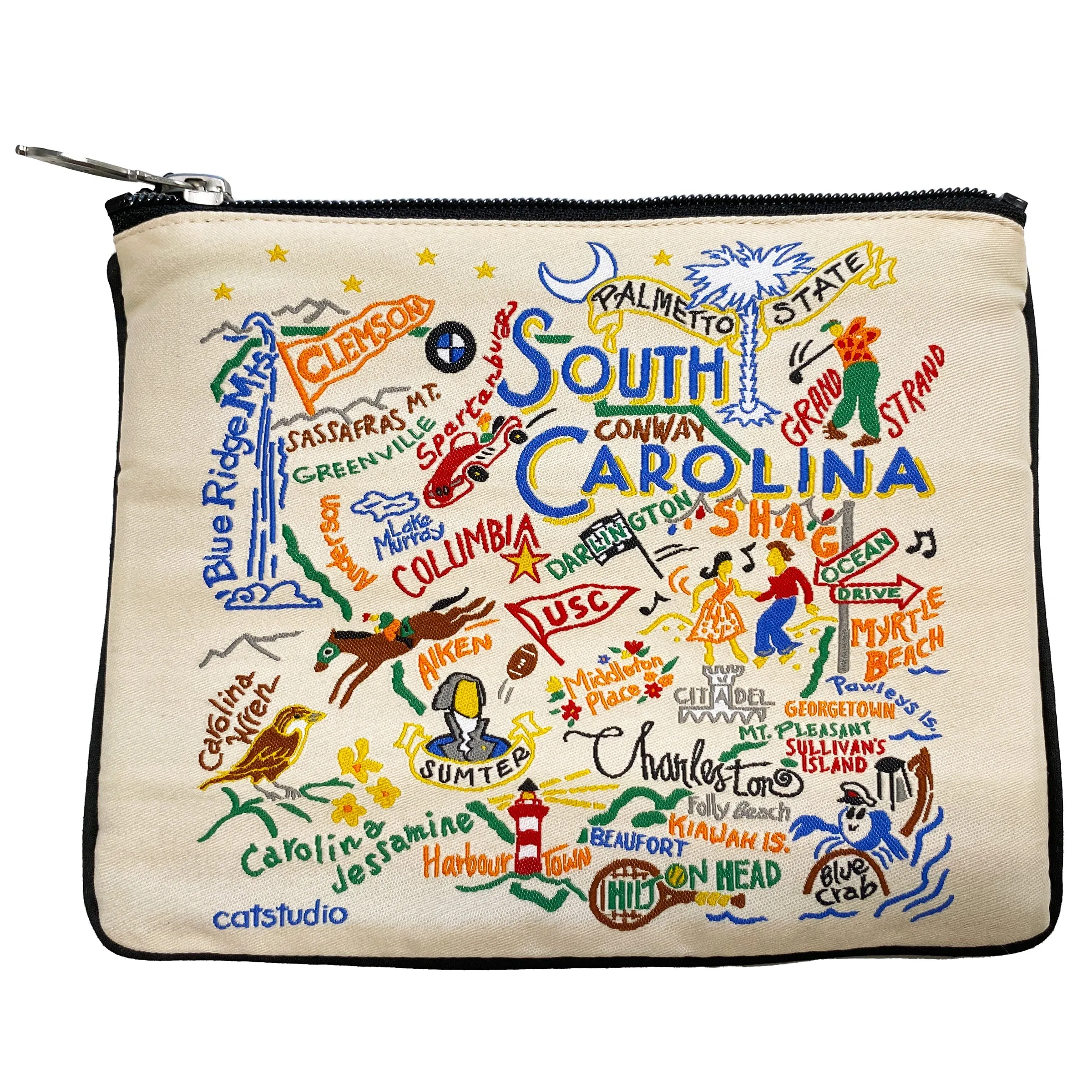 South Carolina Zip Pouch - Natural