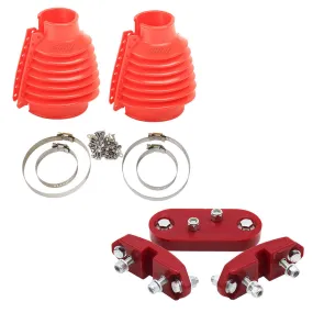 SPA TURBO Rear Swing Axle Boots Pair - Red   Urethane Transmission Mount Kit for VW BUG/Beetle/Buggy/Baja