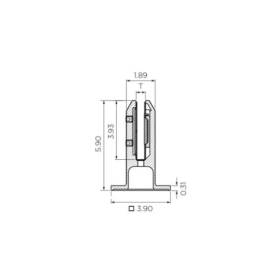 Square | Adjustable Glass Spigot