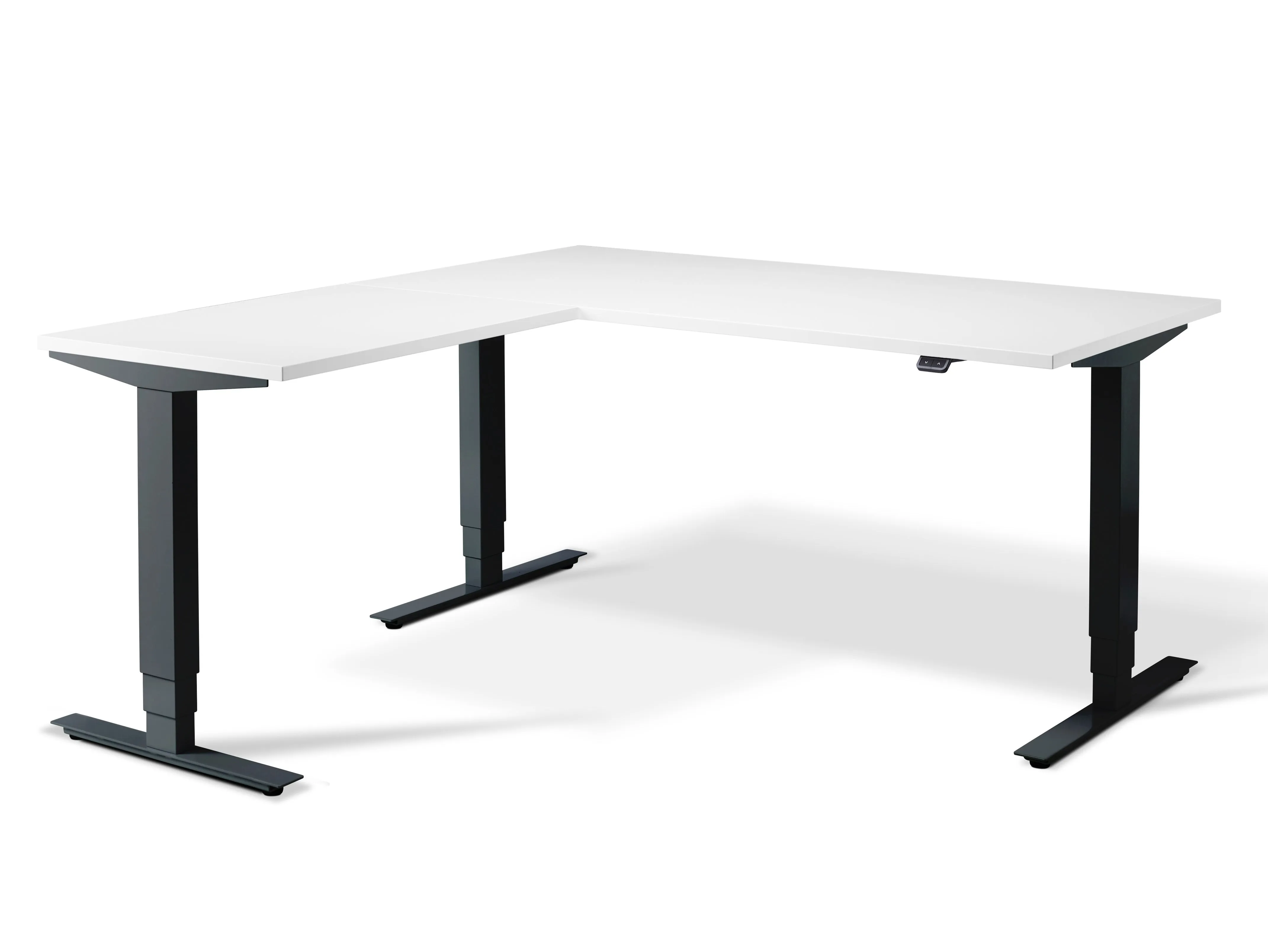 Stockholm Height Adjustable Corner Desk (with Bluetooth control)