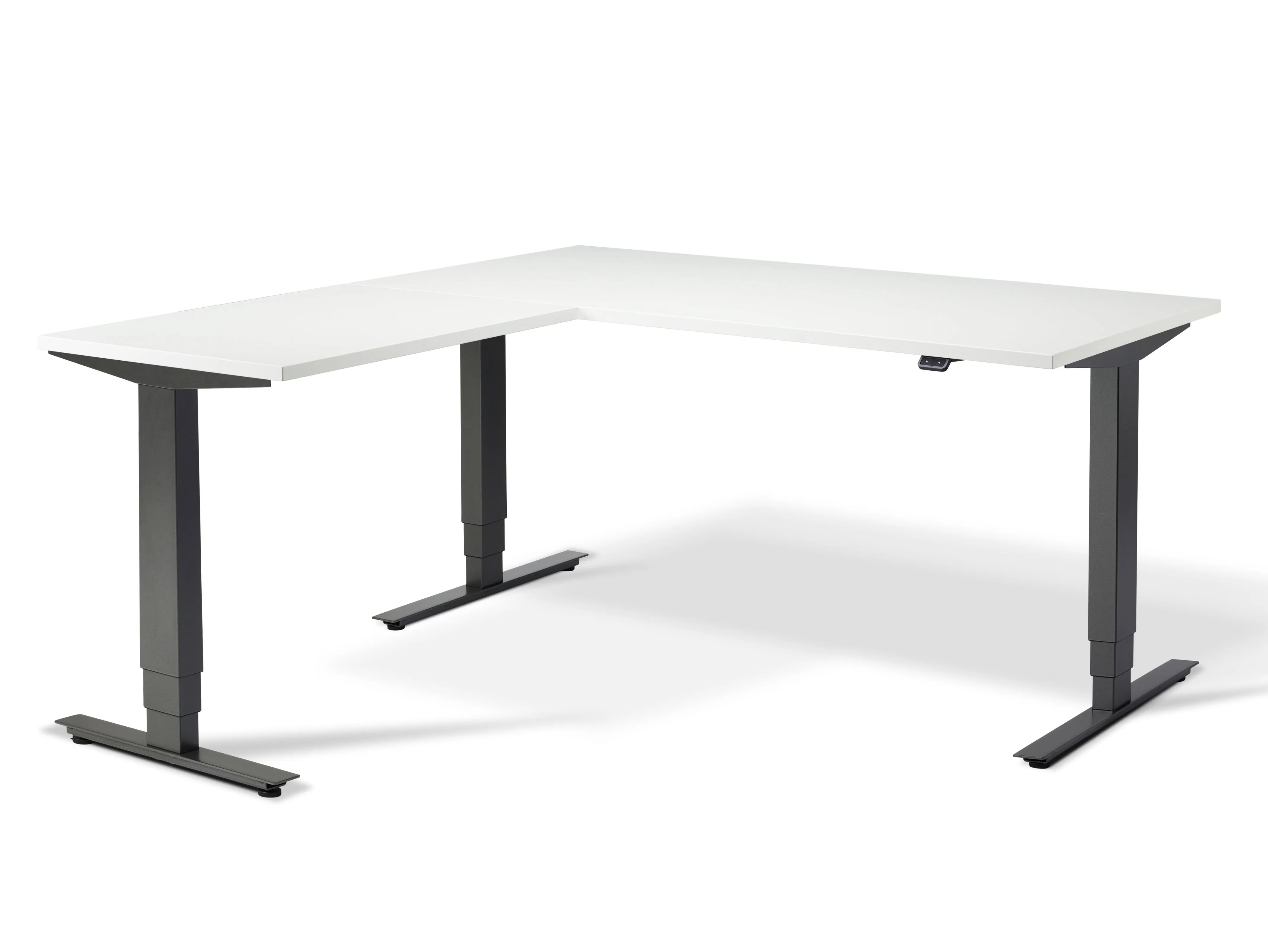 Stockholm Height Adjustable Corner Desk (with Bluetooth control)