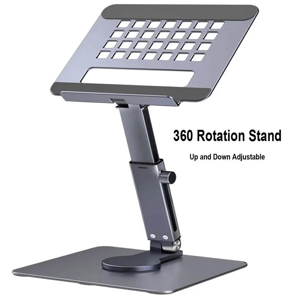 Tablet Stand Desk Riser 360 Rotation Multi-Angle Height Adjustable Foldable Holder Dock For Xiaomi iPad Tablet Laptop