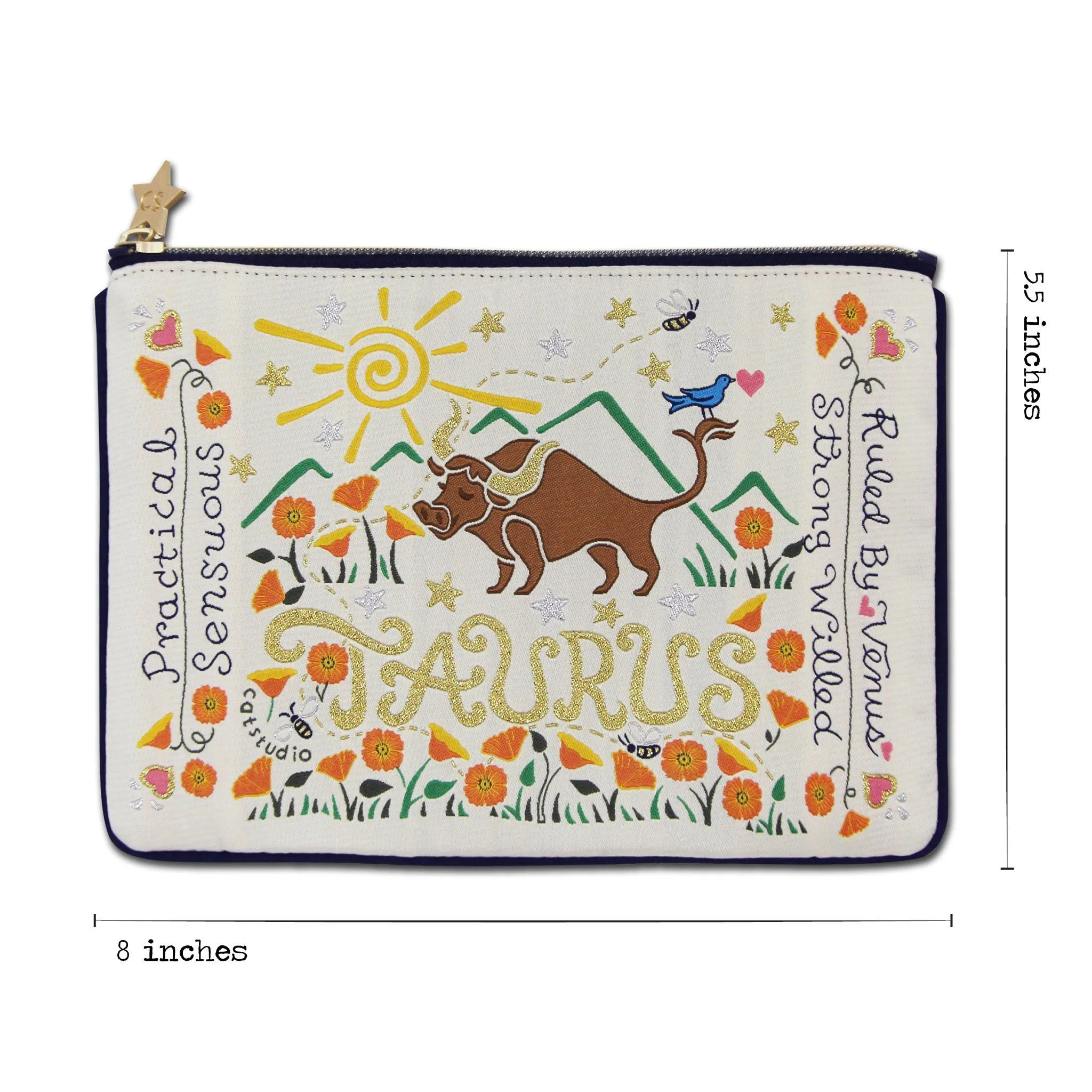 Taurus Astrology Zip Pouch